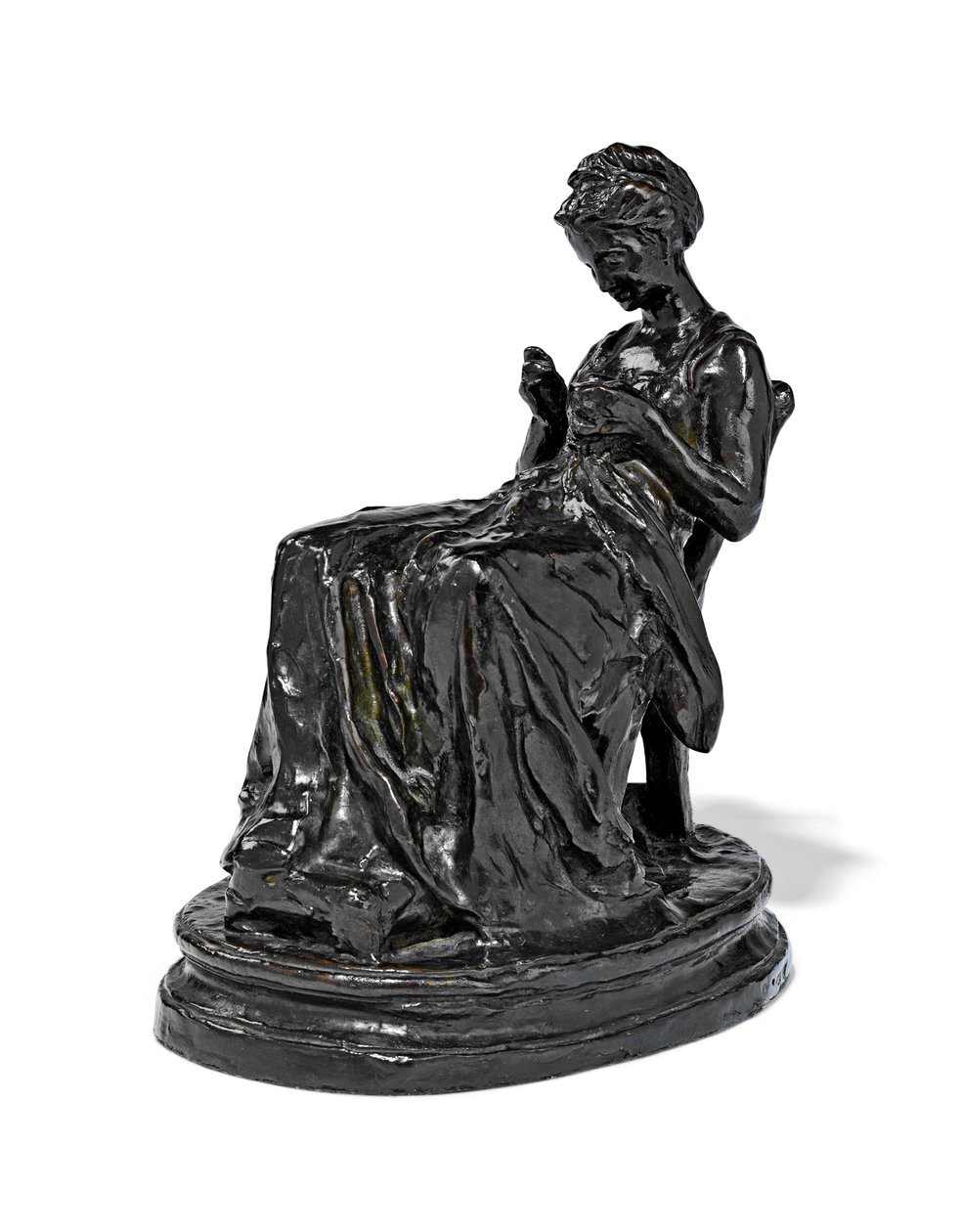 La Brodeuse, slutten av 1800-tallet - begynnelsen av 1900-tallet (bronse) av Aime Jules Dalou