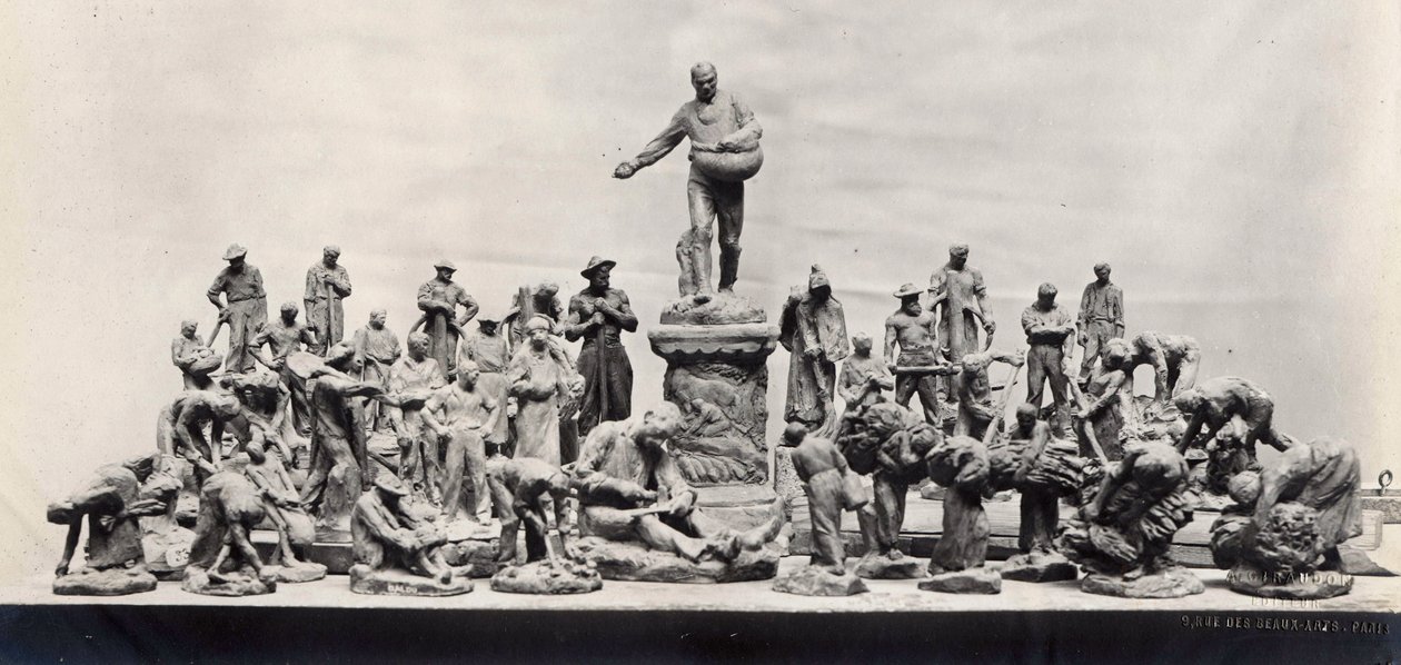 Monument til arbeiderne (S/H-bilde av Aime Jules Dalou