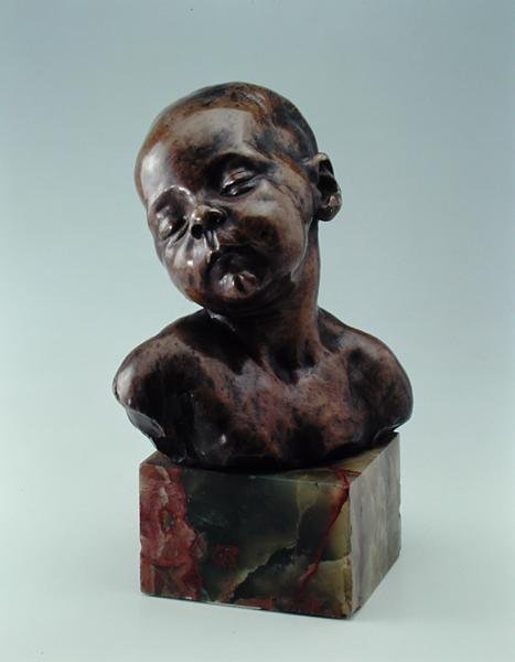 Sovende barn, ca. 1879 (bronse) av Aime Jules Dalou