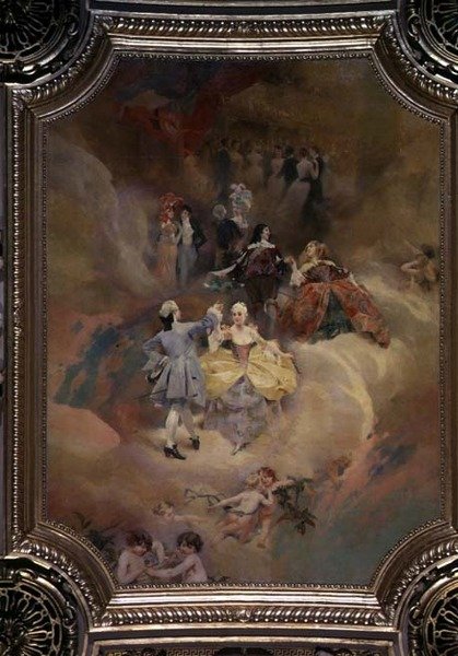 Dans gjennom tidene fra taket i ballsalen (veggmaleri) av Aimé Nicolas Morot