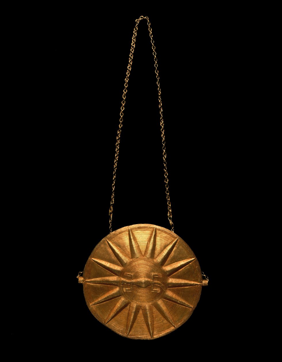 Pectoral, Elfenbenskysten, 1900-25 (gull) av Akan School