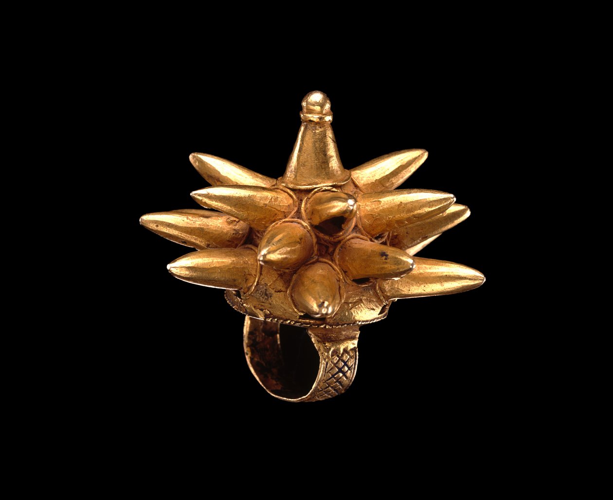 Ring, Ghana Elfenbenskysten, ca. 1935 (gull) av Akan School