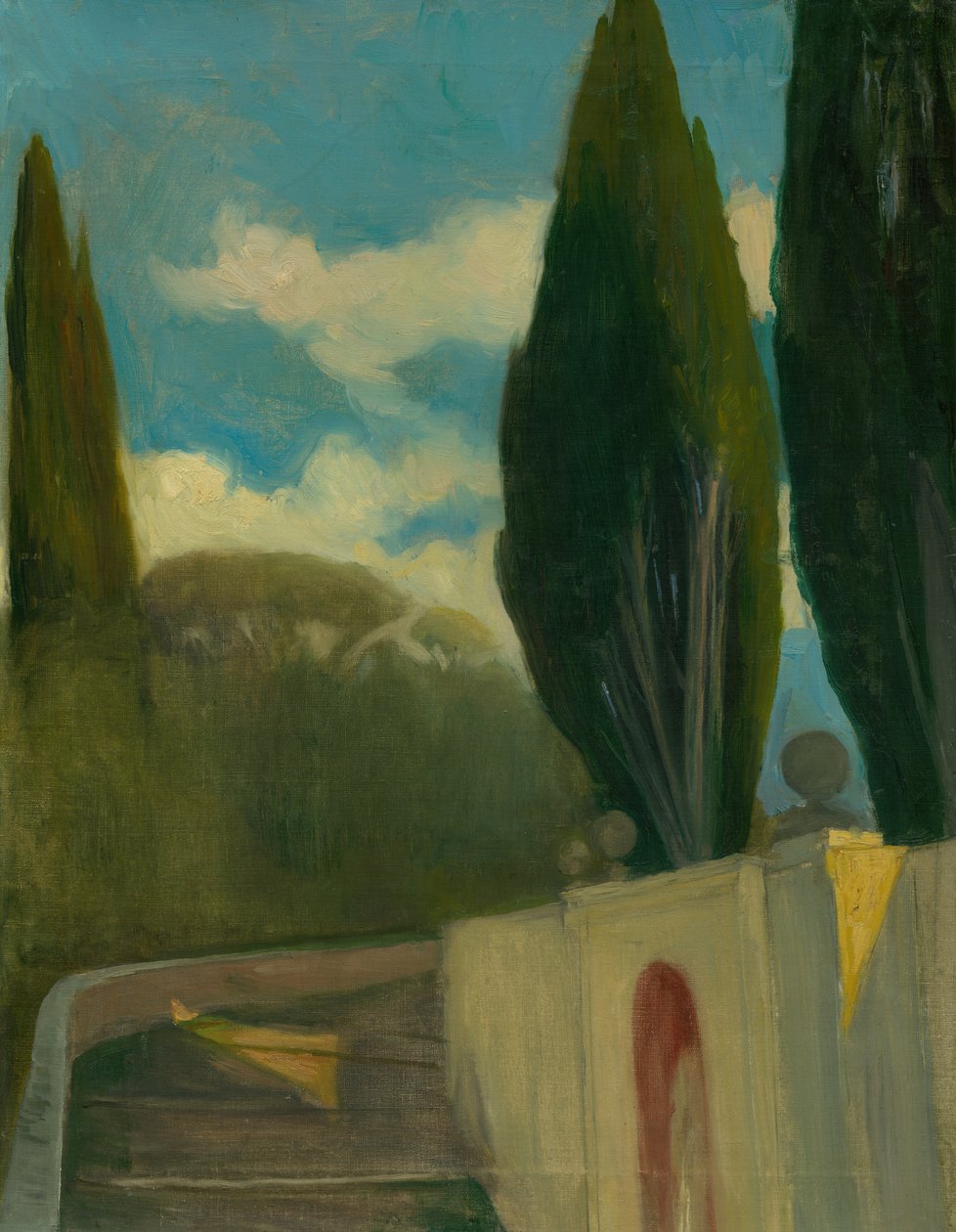 Countryside, ca. 1890-98 (olje på lerret) av Akos Aranyossy