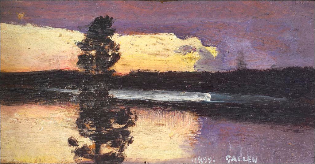 Solnedgang av Akseli Gallen Kallela