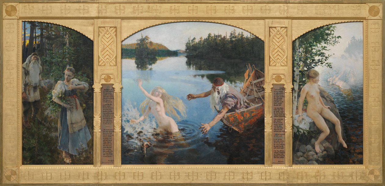 Aino-myten, triptyk av Akseli Gallen-Kallela