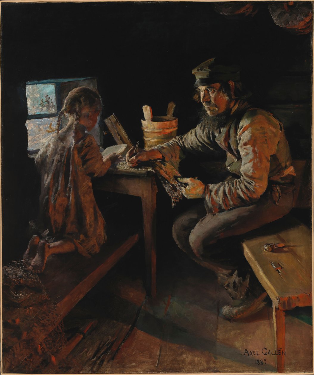 Første leksjon av Akseli Gallen-Kallela