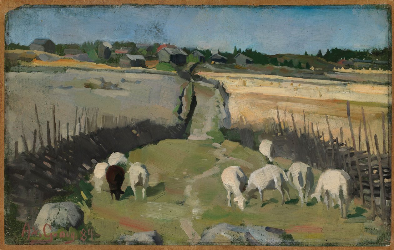 Landskap med sauer av Akseli Gallen-Kallela