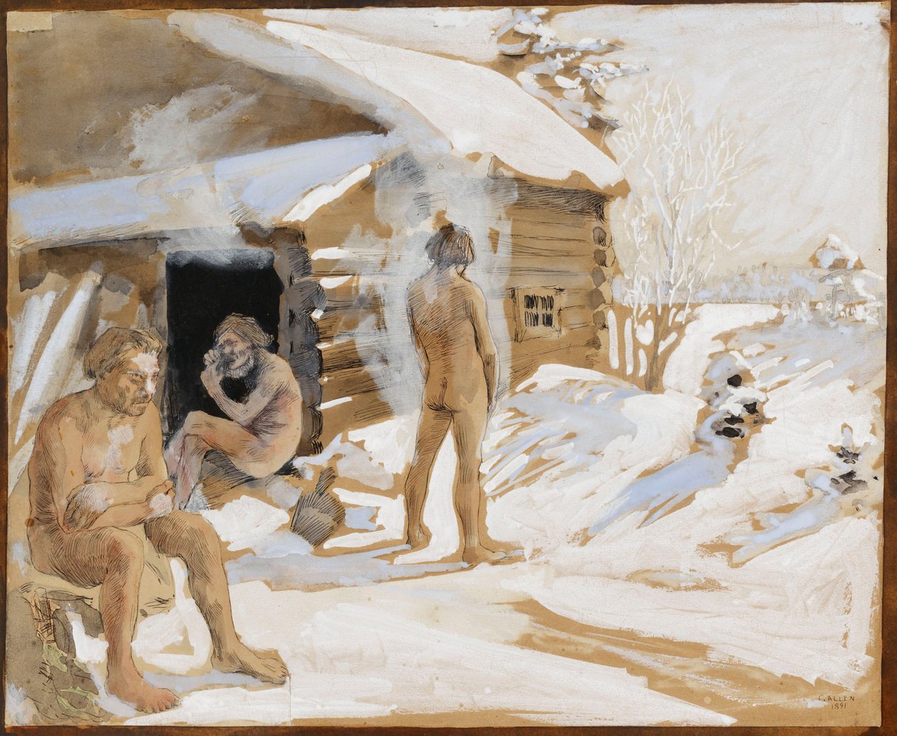Utenfor badstuen av Akseli Gallen-Kallela