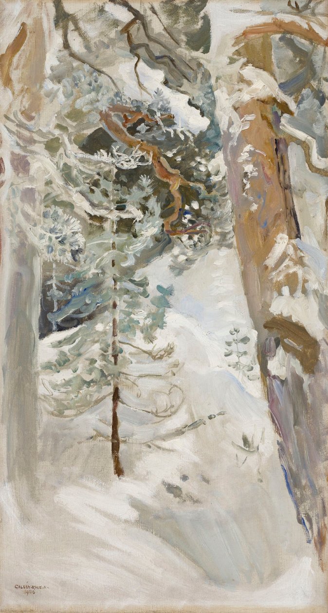 Snølandskap av Akseli Gallen-Kallela