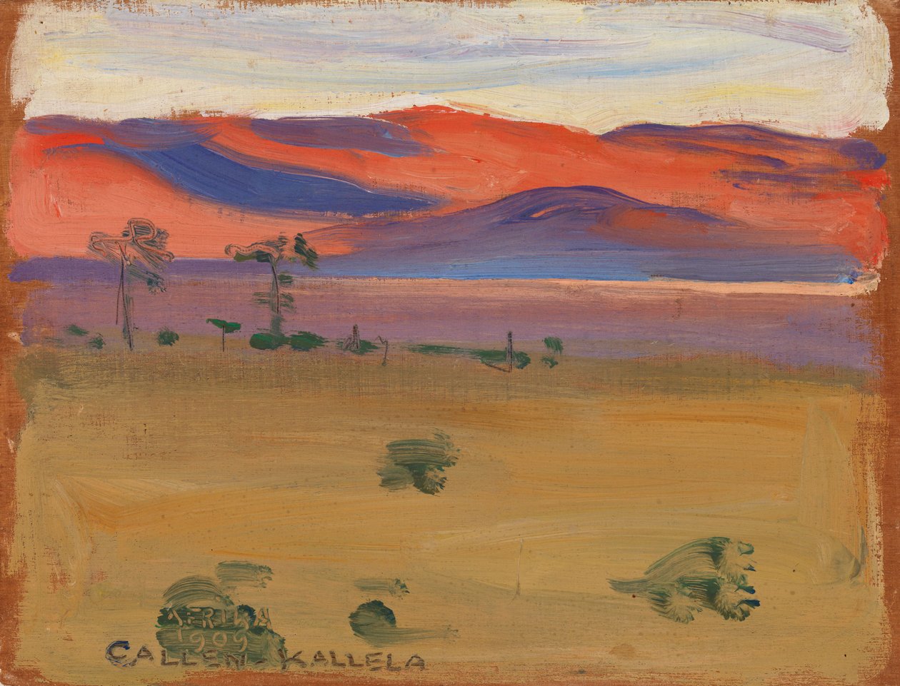 Solnedgang på savannen av Akseli Gallen-Kallela