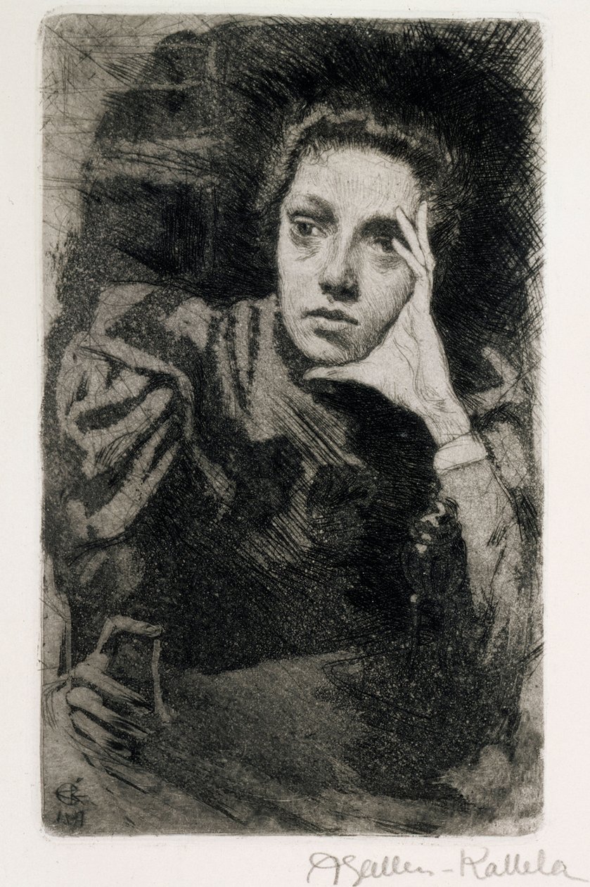 Viola Gallén, kunstnerens søster av Akseli Gallen-Kallela