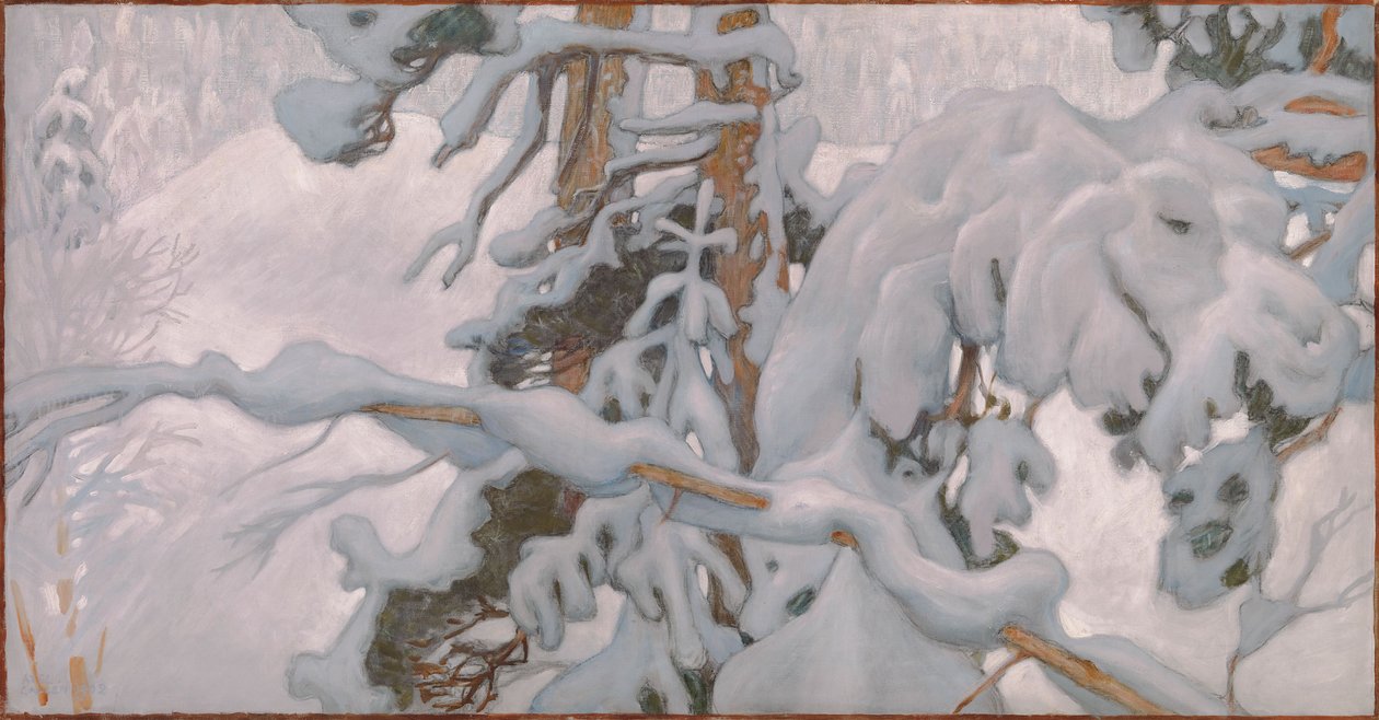 Vinter, studie til freskene i Jusélius-mausoleet av Akseli Gallen-Kallela
