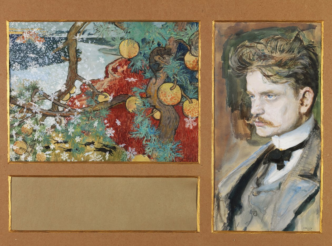 En Saga Jean Sibelius og Fantasy Landscape, 1894 av Akseli Gallen Kallela