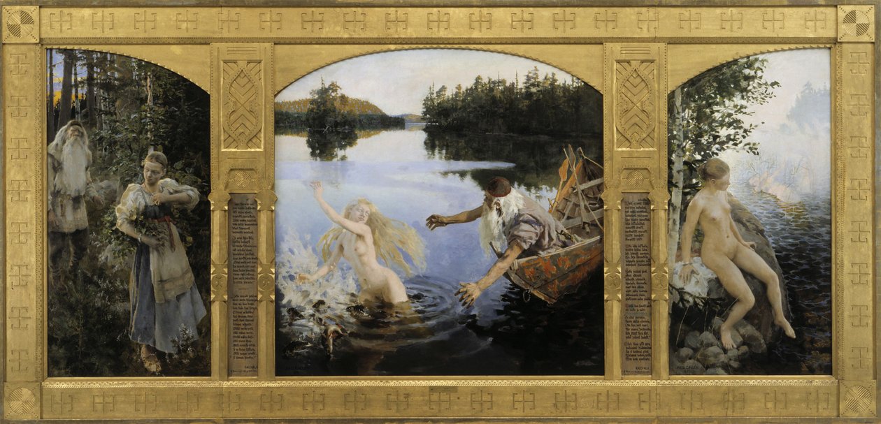 Aino Triptych, 1891 av Akseli Gallen Kallela