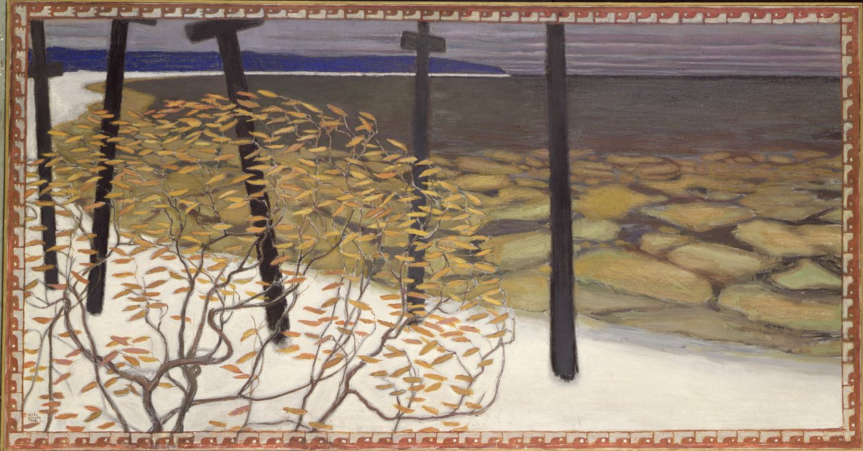 Høst, de fem kors (olje på lerret) 1902 av Akseli Valdemar Gallen Kallela