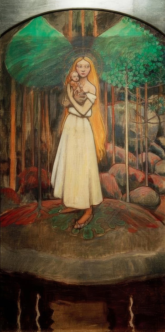 A.Gallen-Kallela, Marjatta u. Christuskind av Akseli Valdemar Gallen Kallela