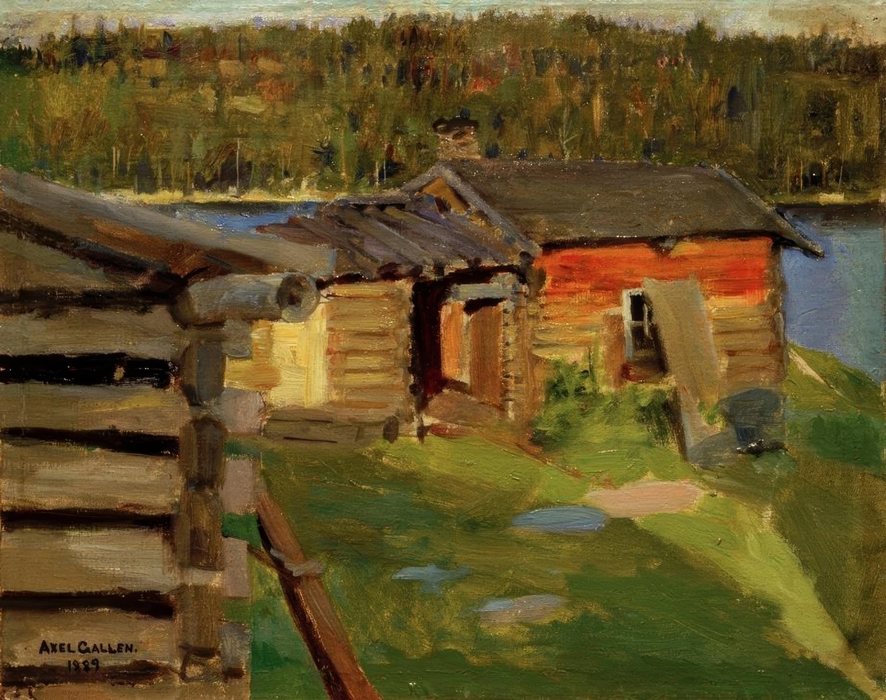 Ekola-Hof i kveldslyset av Akseli Valdemar Gallen Kallela