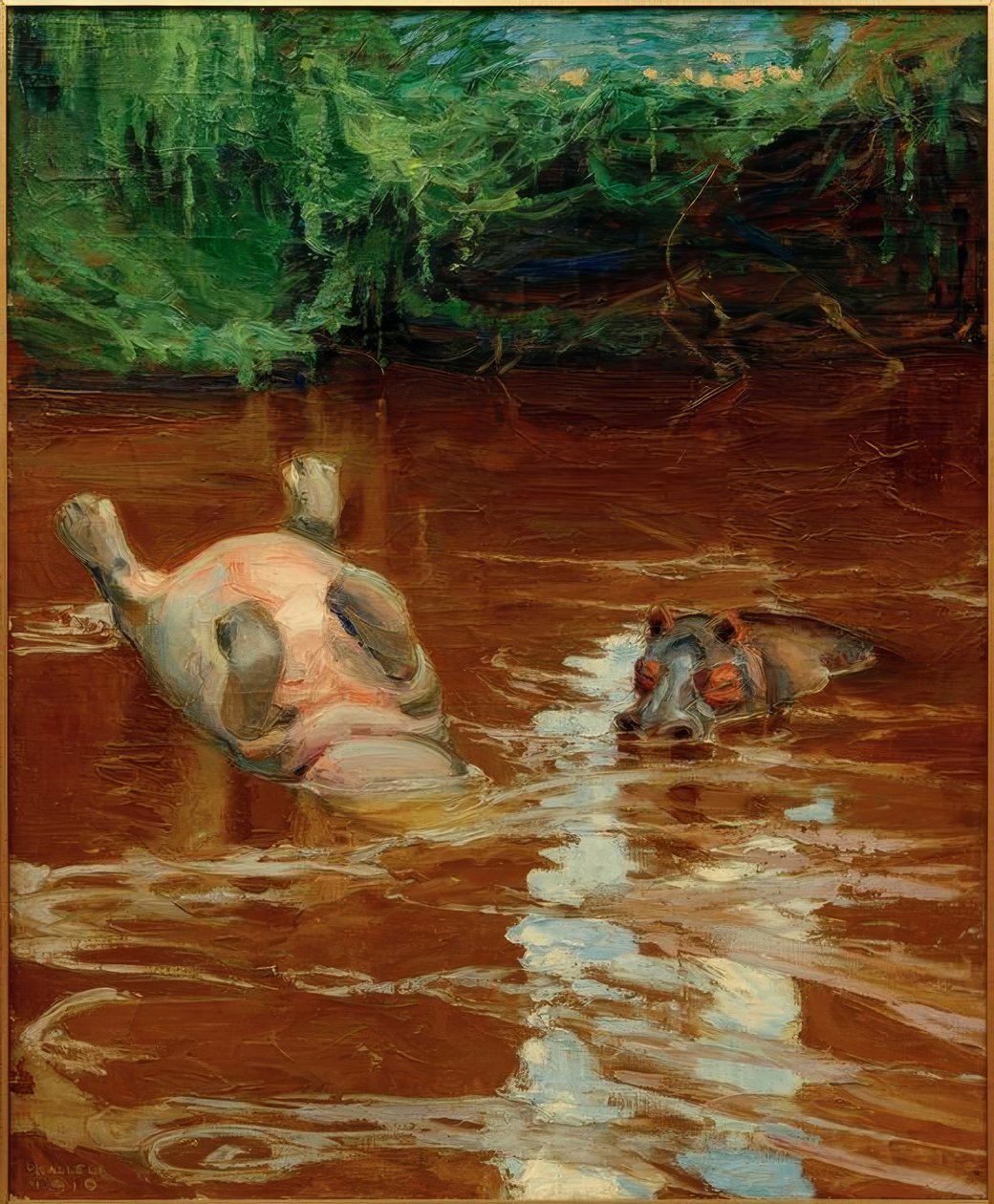 Flodhester i Tana av Akseli Valdemar Gallen Kallela