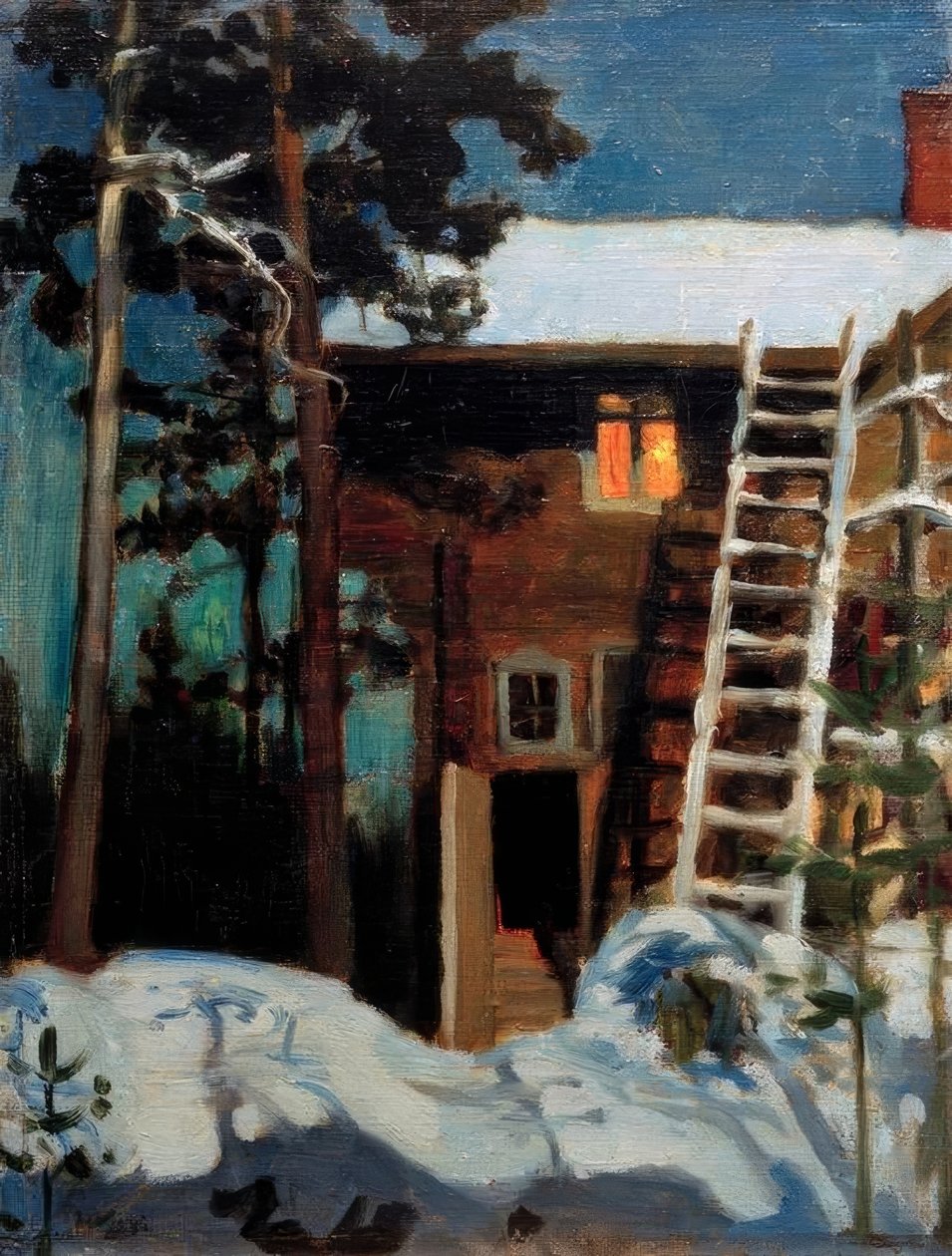 Kalela i vinter av Akseli Valdemar Gallen Kallela
