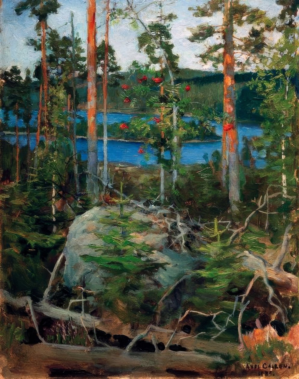 Landskap ved Jamajärvi-sjøen av Akseli Valdemar Gallen Kallela