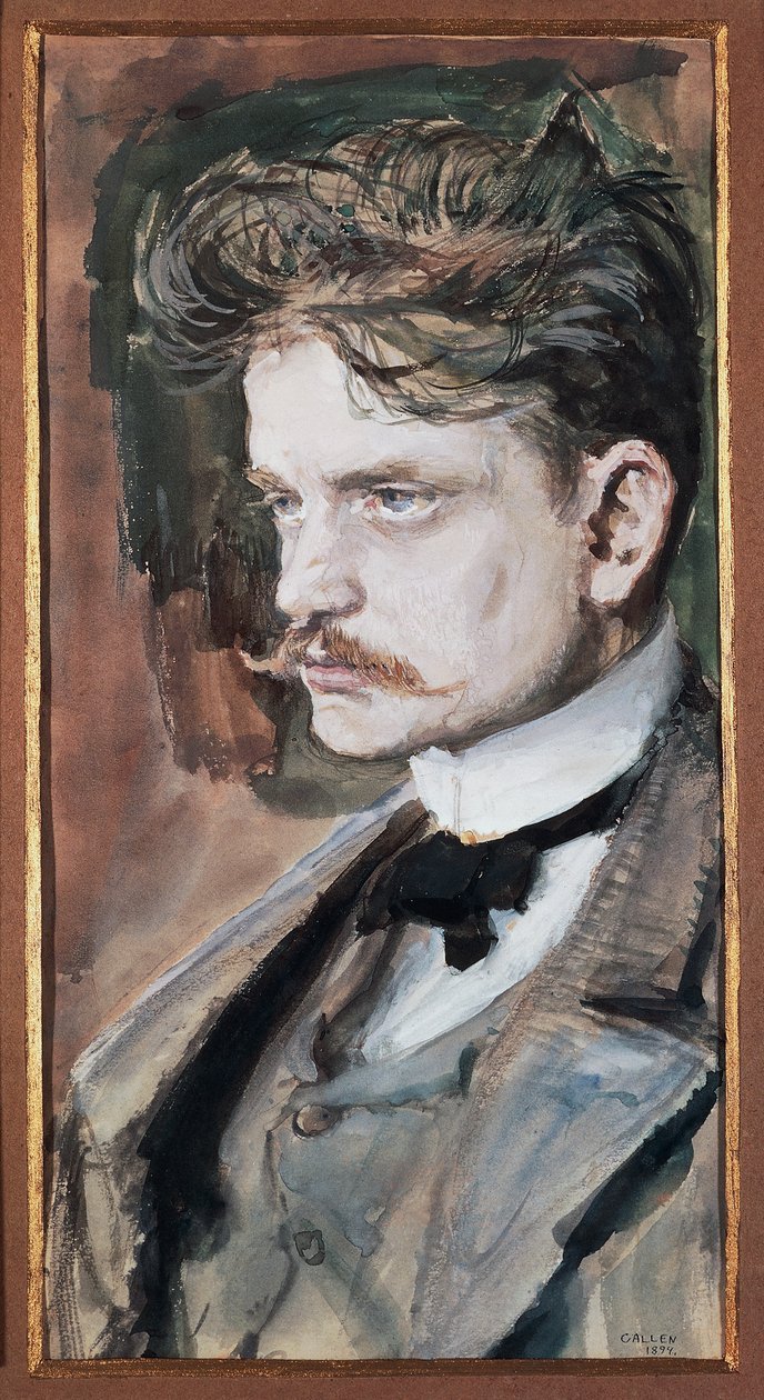 Portrett av Johan Christian Julius Sibelius, kjent som Jean Sibelius (Hameenlinna av Akseli Valdemar Gallen Kallela