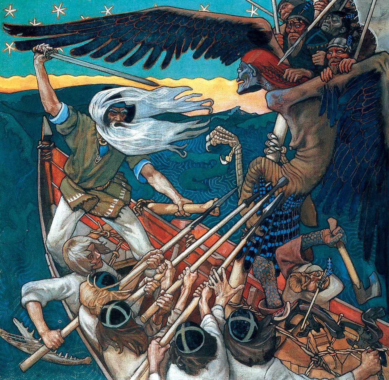 The Defense of the Sampo, 1896 (tempera på lerret) av Akseli Valdemar Gallen Kallela