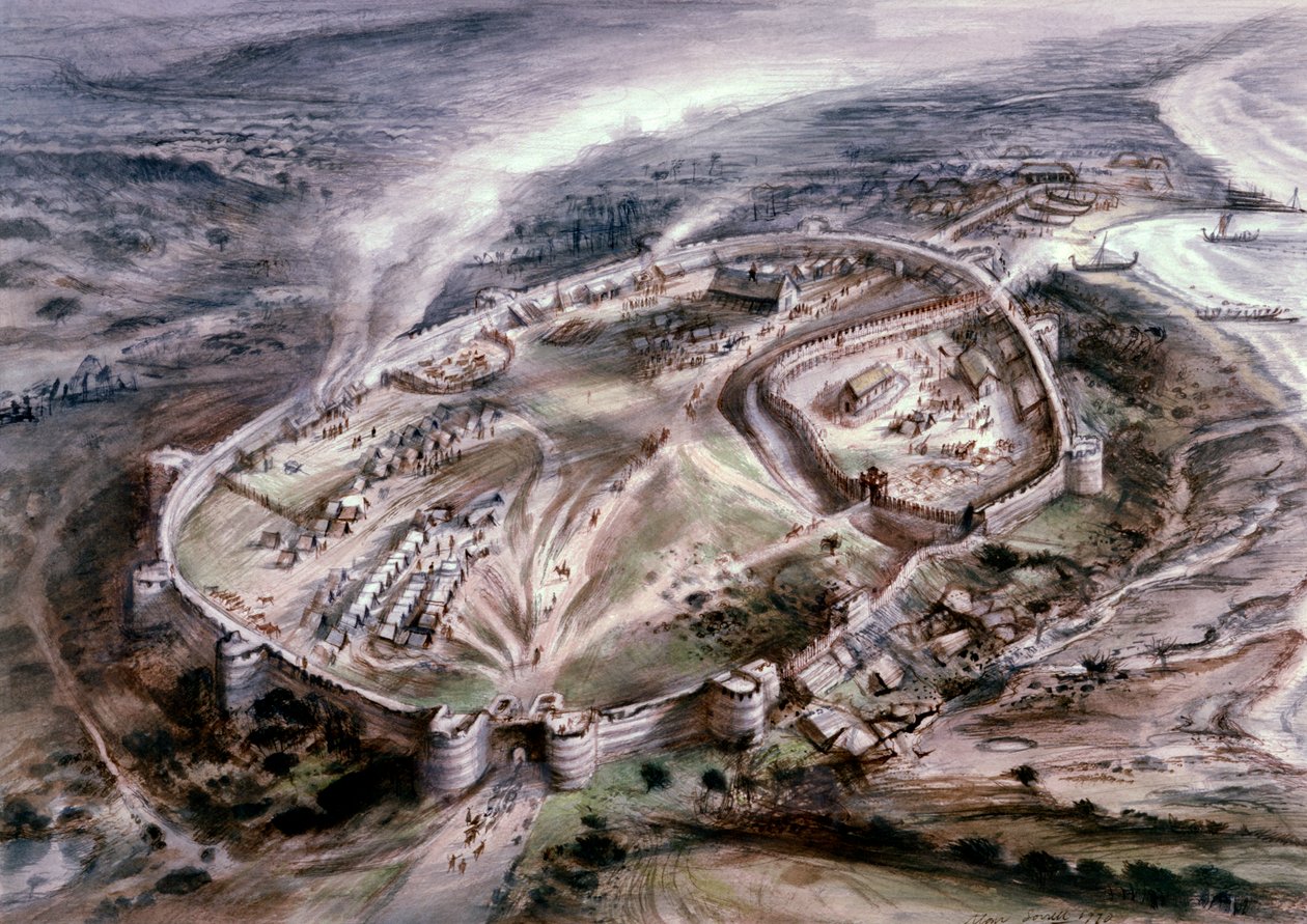 Pevensey Castle, c3. århundre, c1960-tallet av Alan Ernest Sorrell