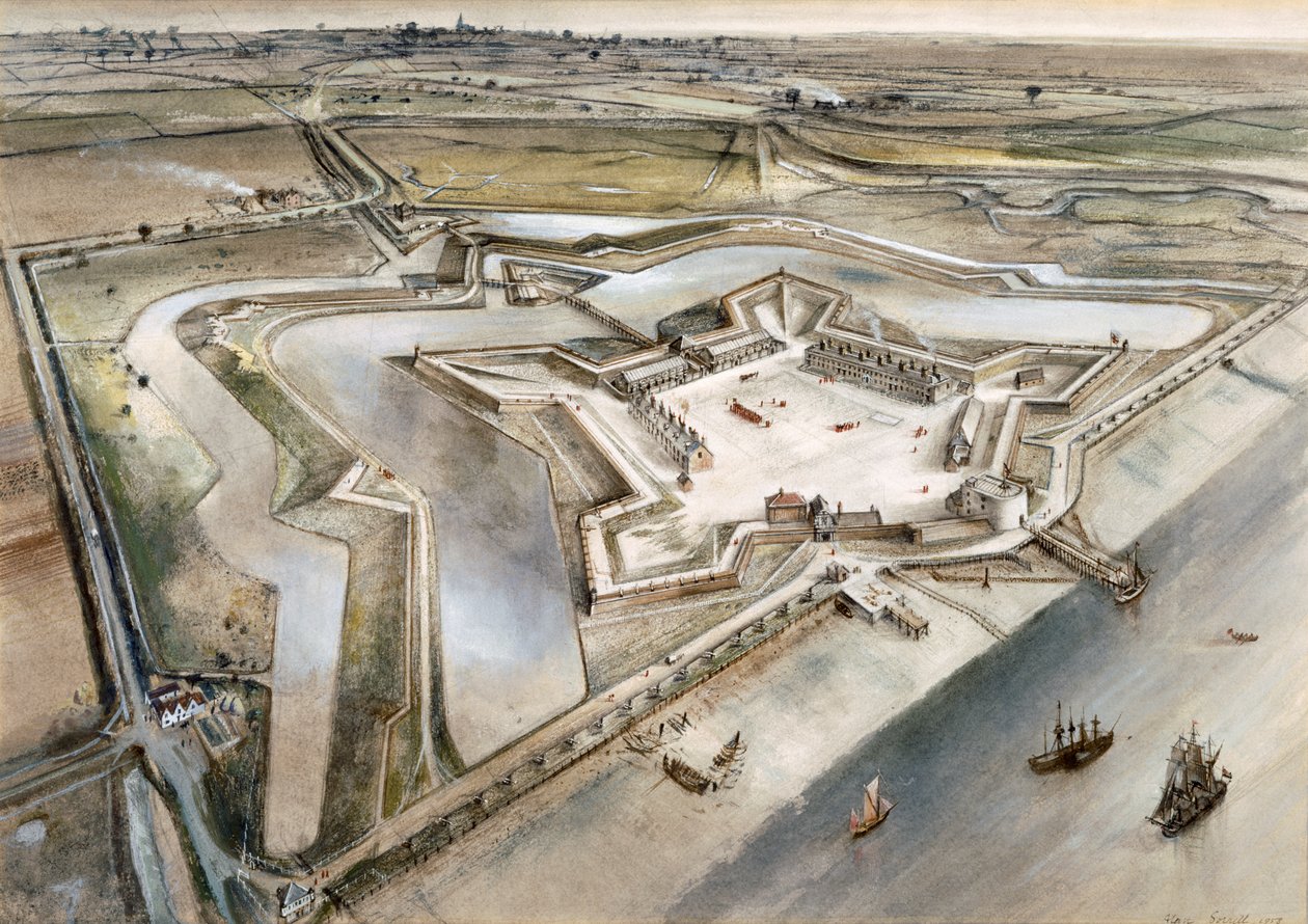 Tilbury Fort, c1600-tallet, c1960-tallet av Alan Ernest Sorrell