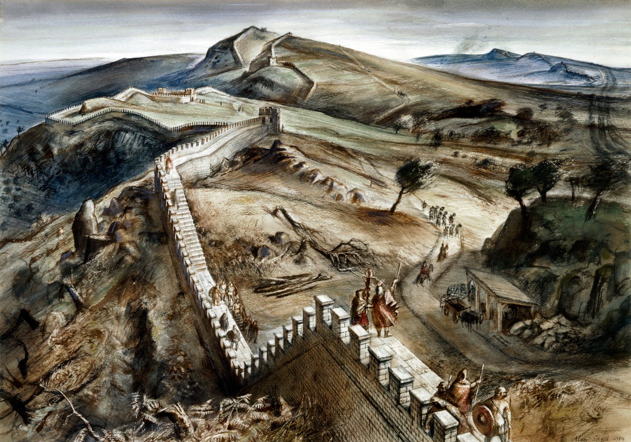 Walltown Crags, Hadrians mur, c2nd century, c1960s av Alan Ernest Sorrell