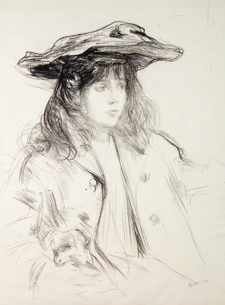 Yvette med en hund av Albert de Belleroche