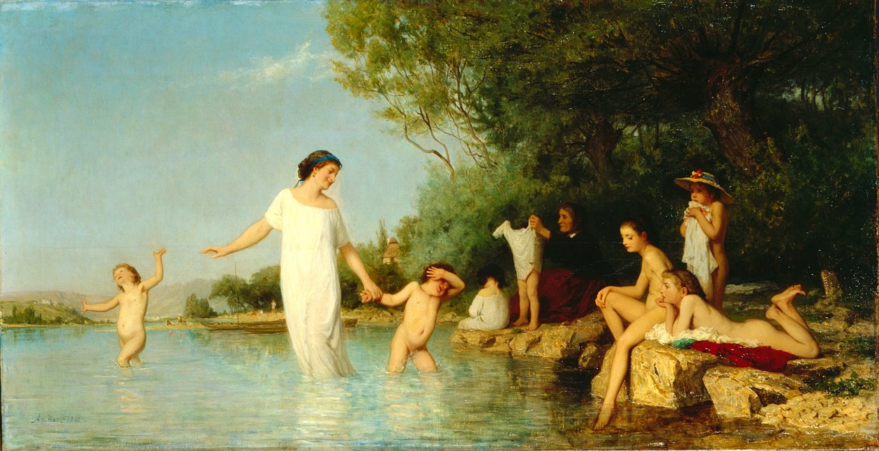 De badende av Albert Anker