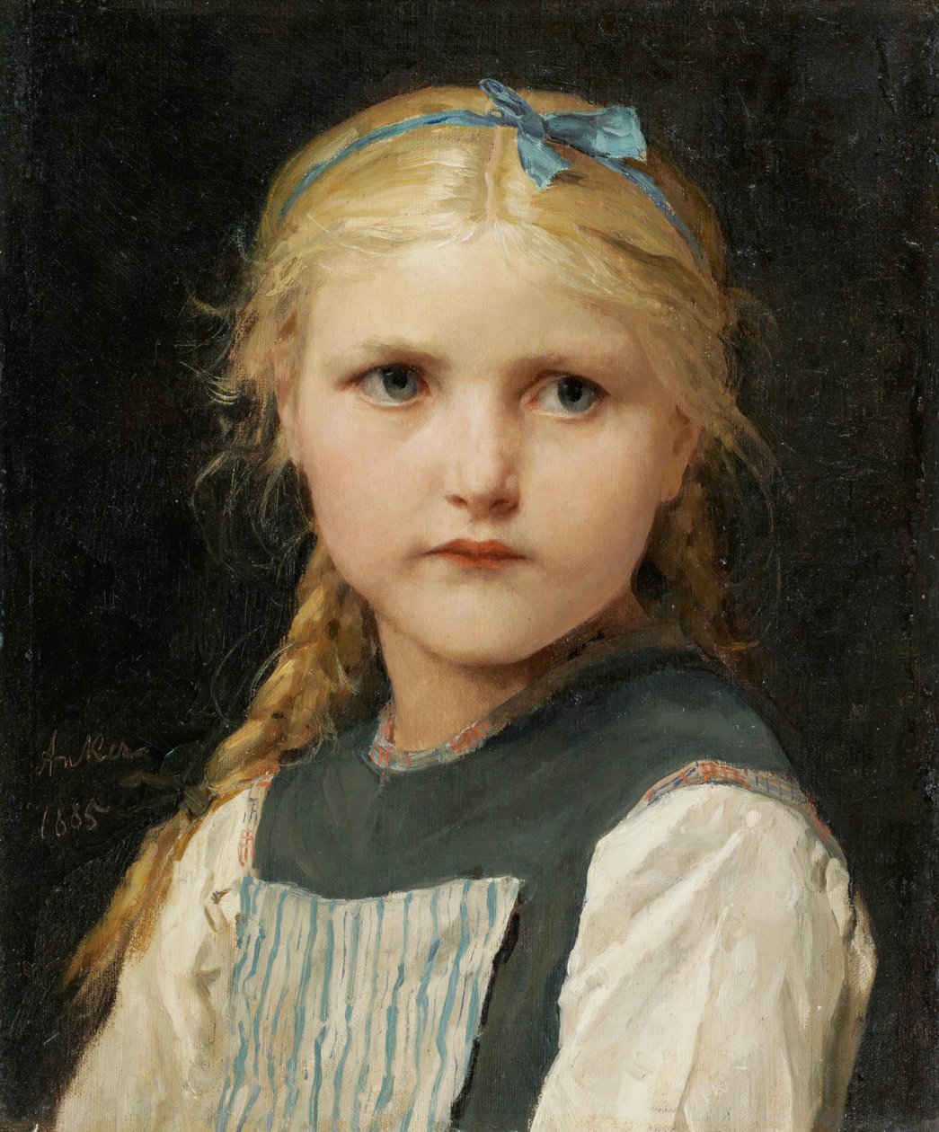 Portrett av en jente av Albert Anker