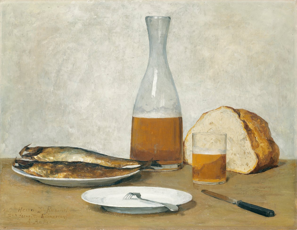 Stilleben, sild av Albert Anker