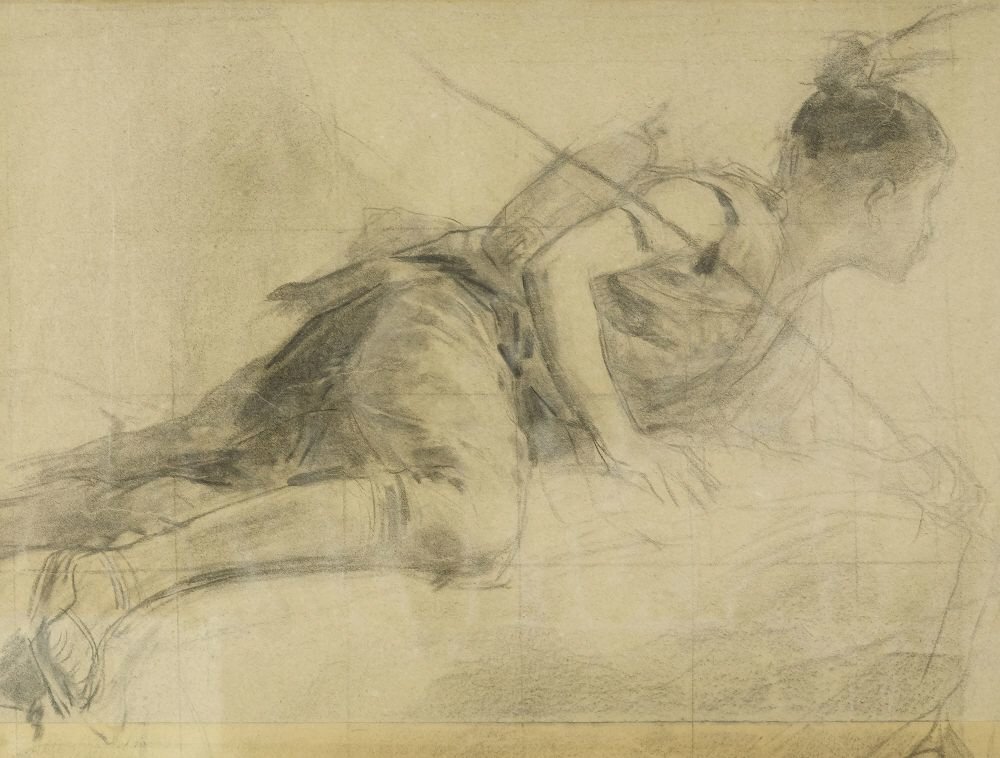 Studie av haugebeboere av Albert Anker