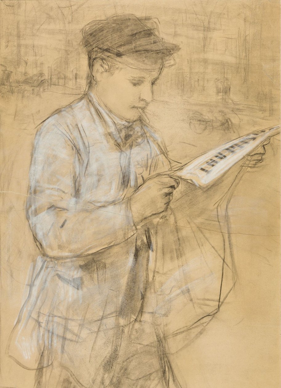 Newsboy av Albert Anker