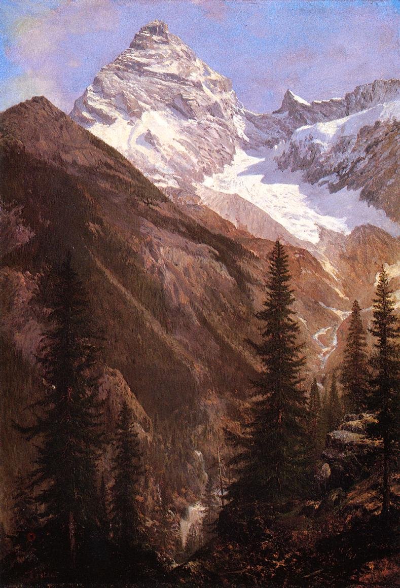 Canadian Rockies Asulkan Glacier av Albert Bierstadt