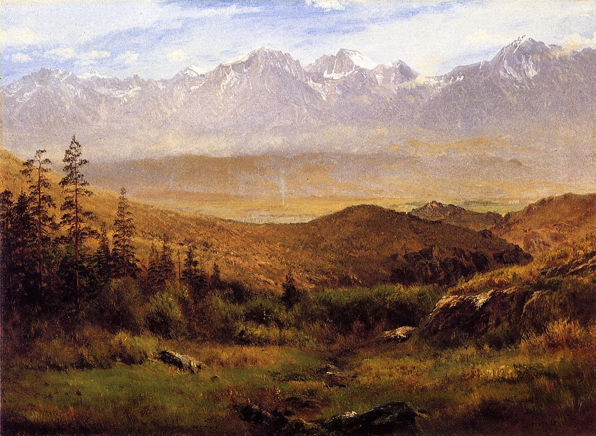 I foten av fjellene av Albert Bierstadt