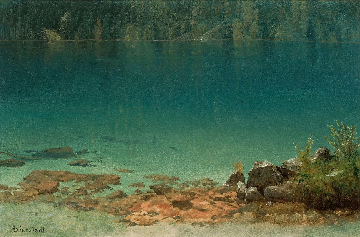 Lake Scene av Albert Bierstadt