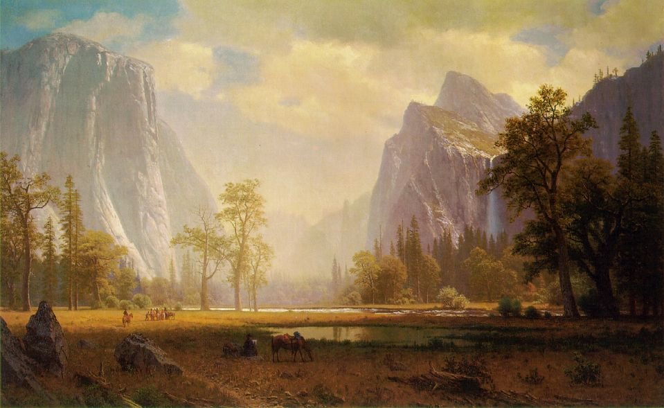 Ser opp Yosemite Valley av Albert Bierstadt