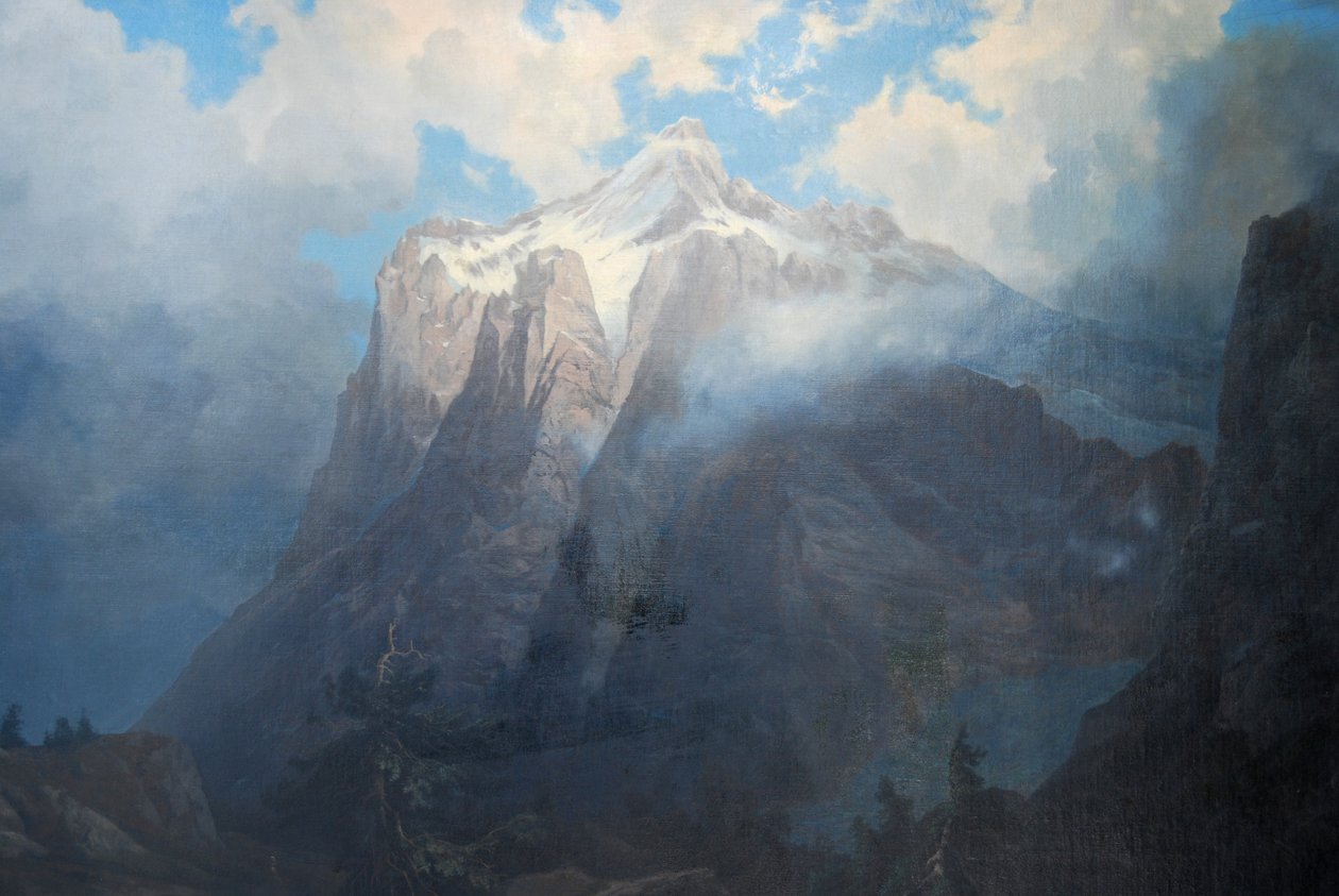 Mount Brewer fra Kings River Canyon, California av Albert Bierstadt