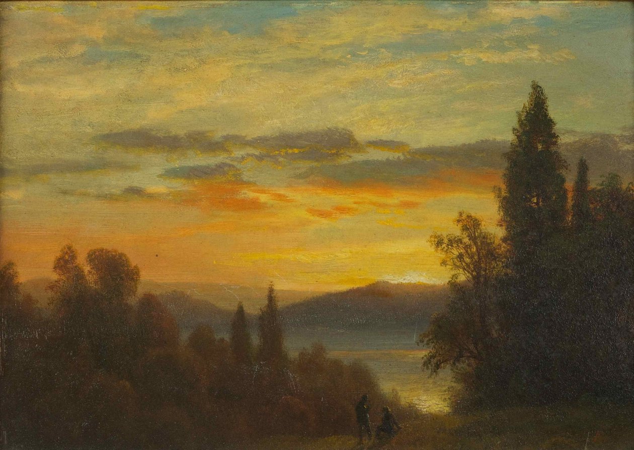 På Hudson River nær Irvington av Albert Bierstadt