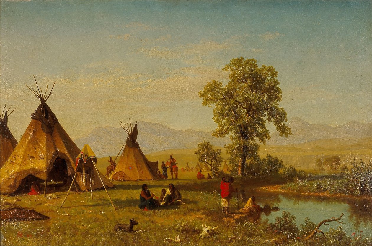 Sioux Village nær Fort Laramie av Albert Bierstadt