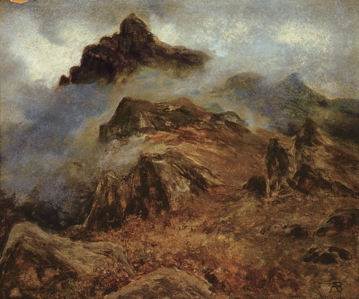 Studie av Rocky Mountains av Albert Bierstadt