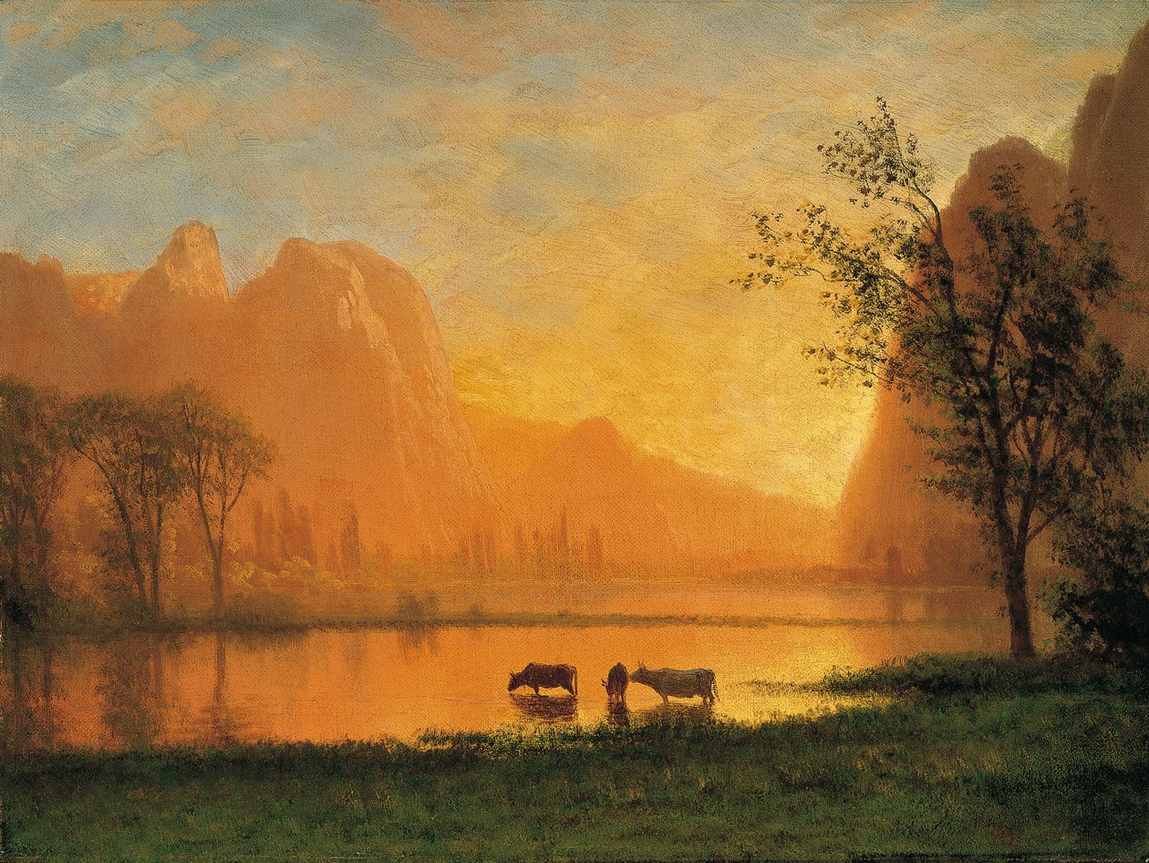 Solnedgang på Yosemite av Albert Bierstadt