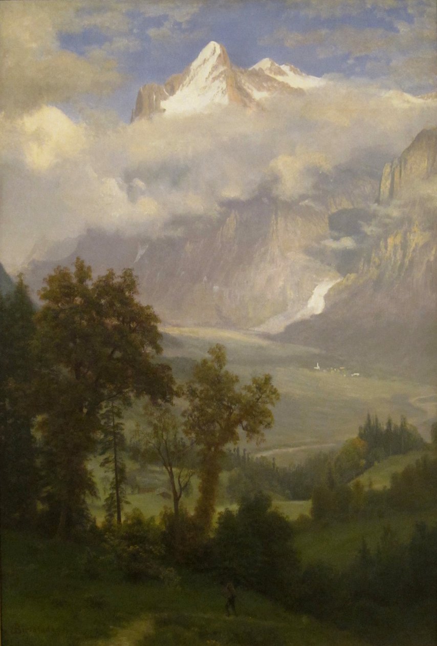 Utsikt over Wetterhorn fra Grindelwald -dalen av Albert Bierstadt