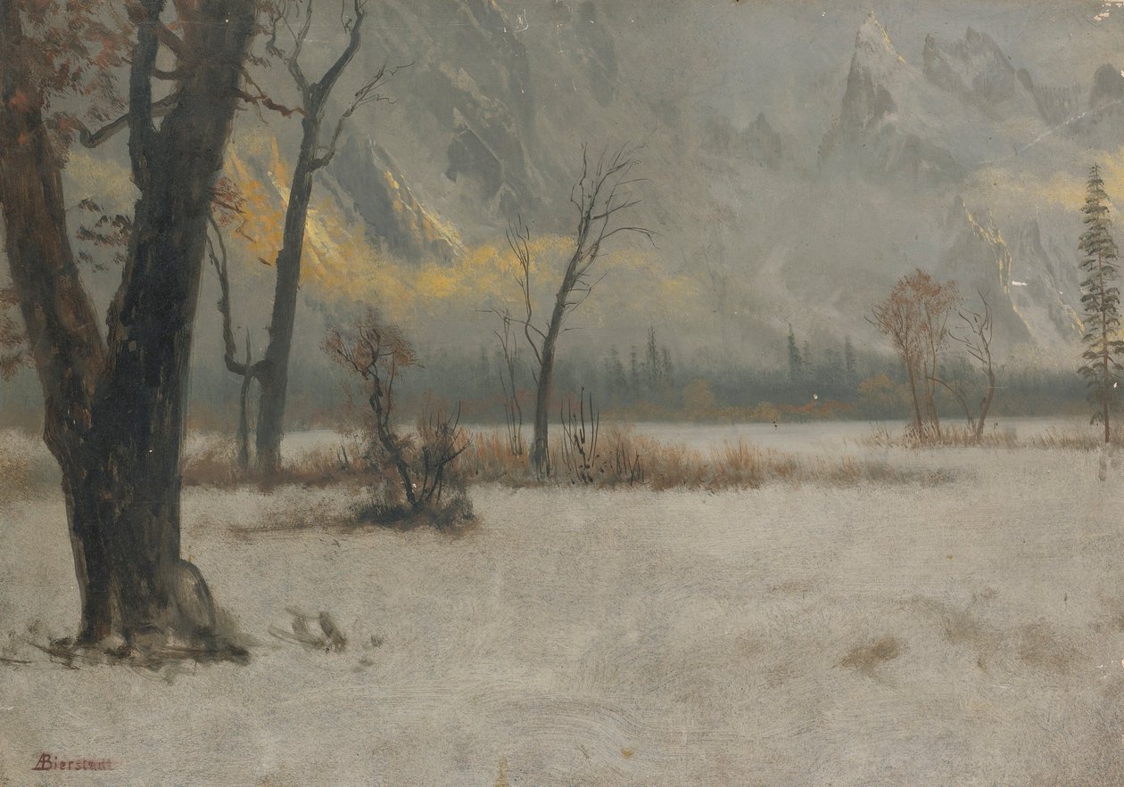 Vinterlandskap av Albert Bierstadt