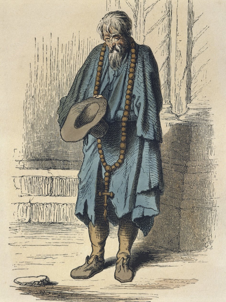 Tigger, etter Jacques Callot (1592-1635) gravert av Adrien Lavieille (1818-62) (fargegravering) av Albert Charles August Racinet