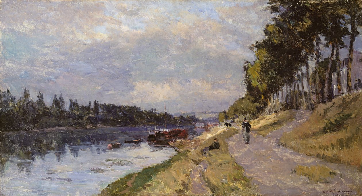 Seinen ved Puteaux av Albert Charles Lebourg