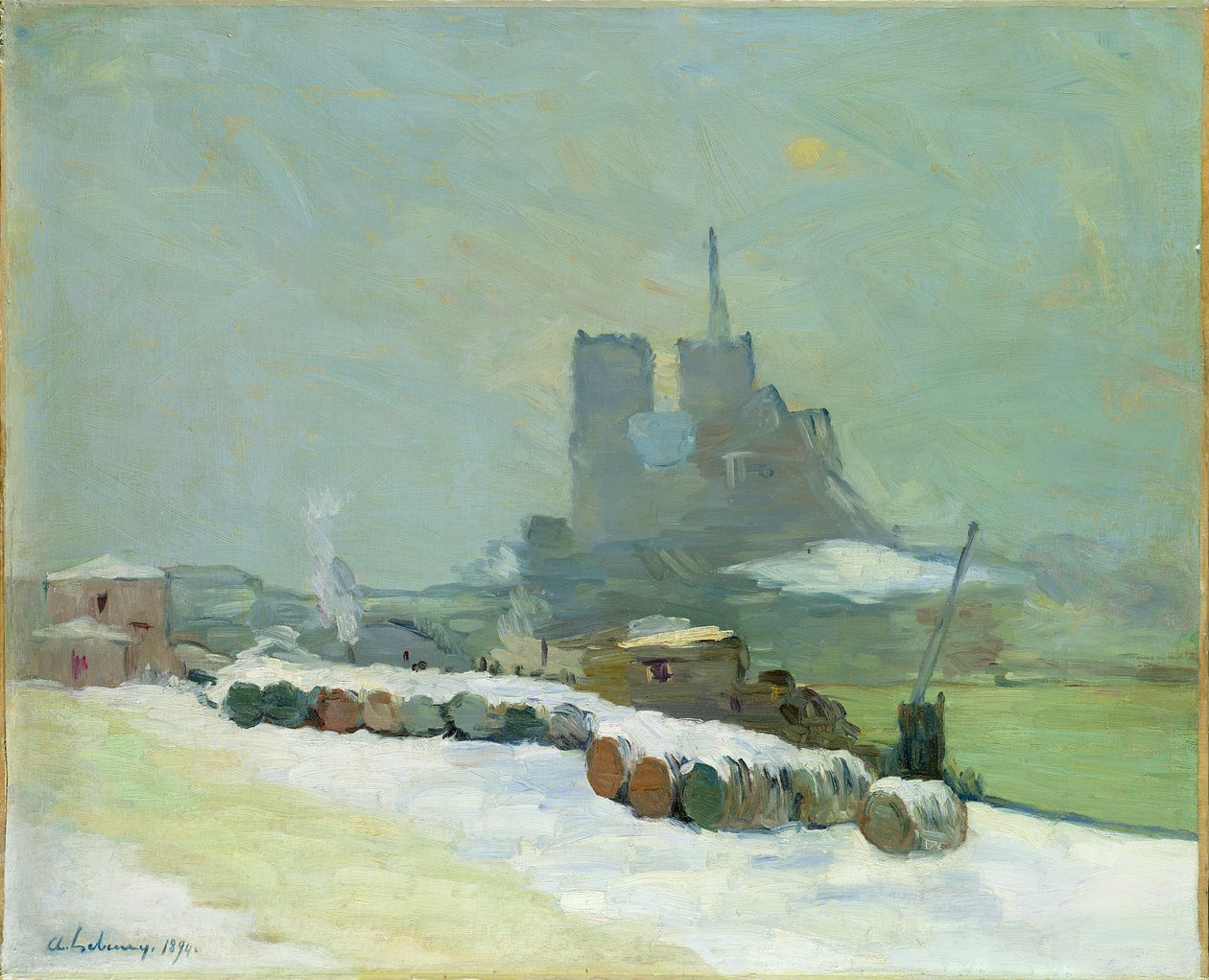 Utsikt over Notre Dame, 1894 av Albert Charles Lebourg