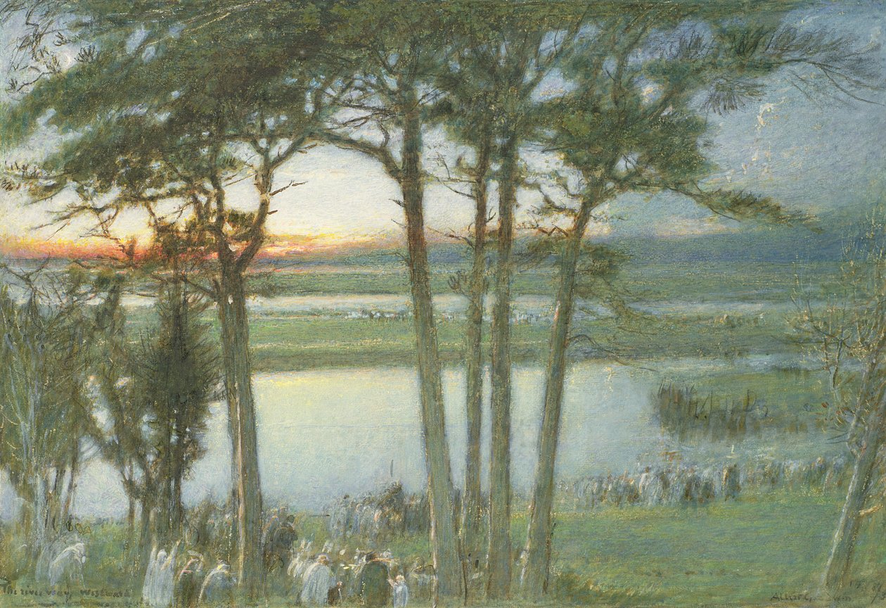 En indisk begravelsesprosesjon av Albert Goodwin